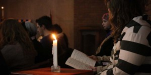 Wesley students worshiping