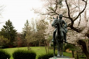 John Wesley on Horseback among the Cherry Blossoms