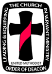 image:black cross with red stole across front