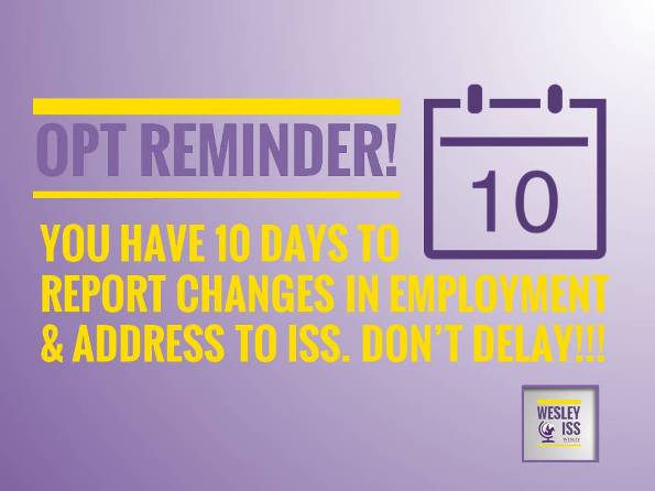 ISS_Employment_OPT_OPTReminder OPT Reporting Reminder Graphic