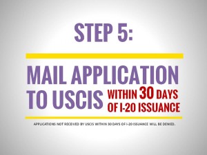 OPT Application Process, Step 5: Mail Application to USCIS within 30 Days of I-20 Issuance